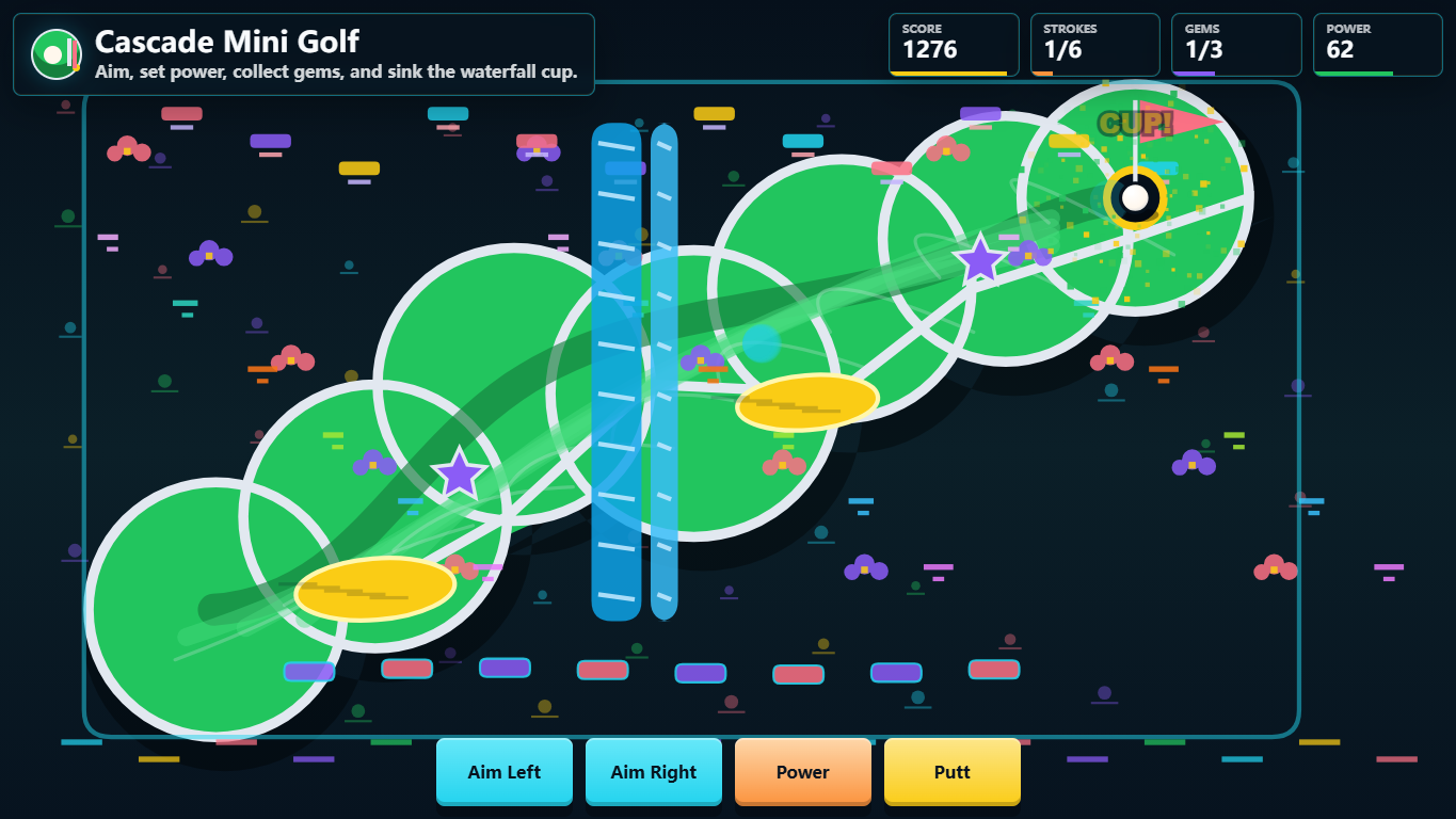 Cascade Mini Golf gameplay screenshot