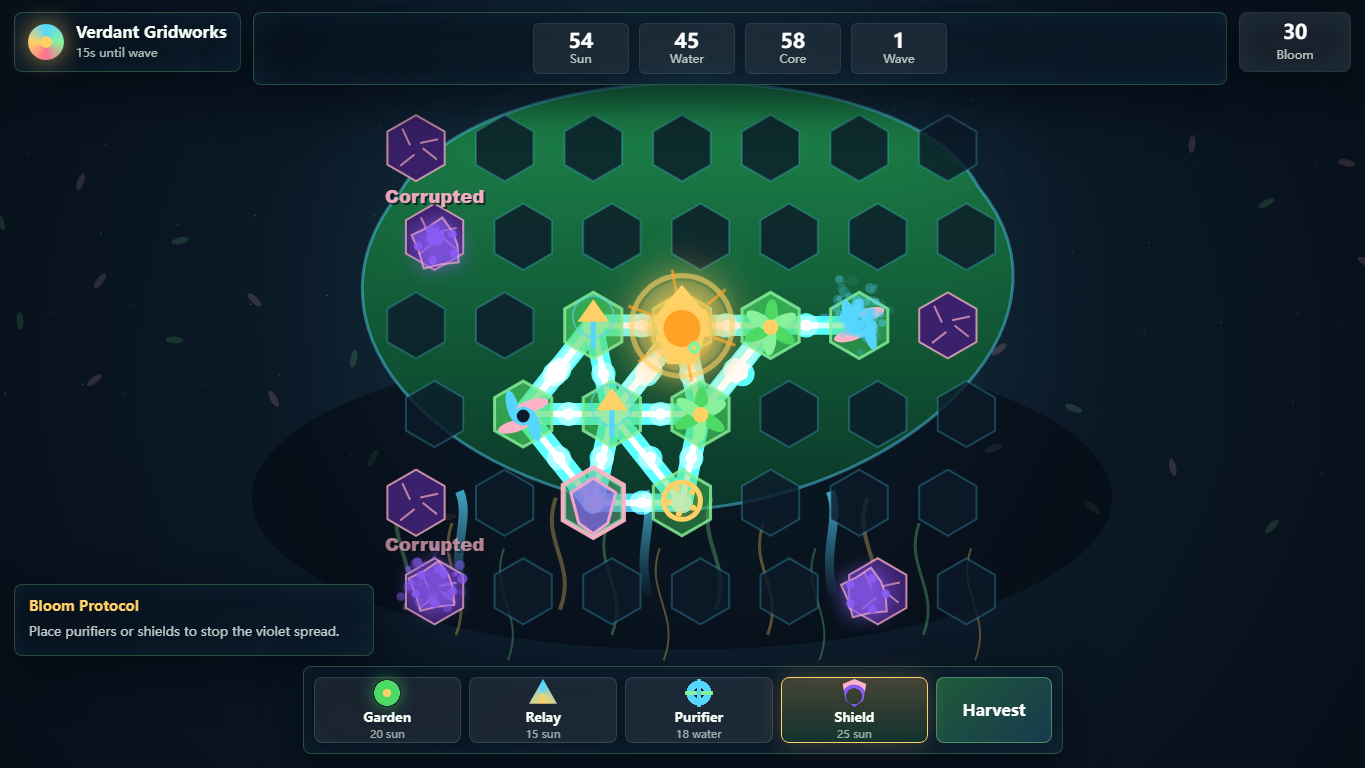 Verdant Gridworks gameplay screenshot