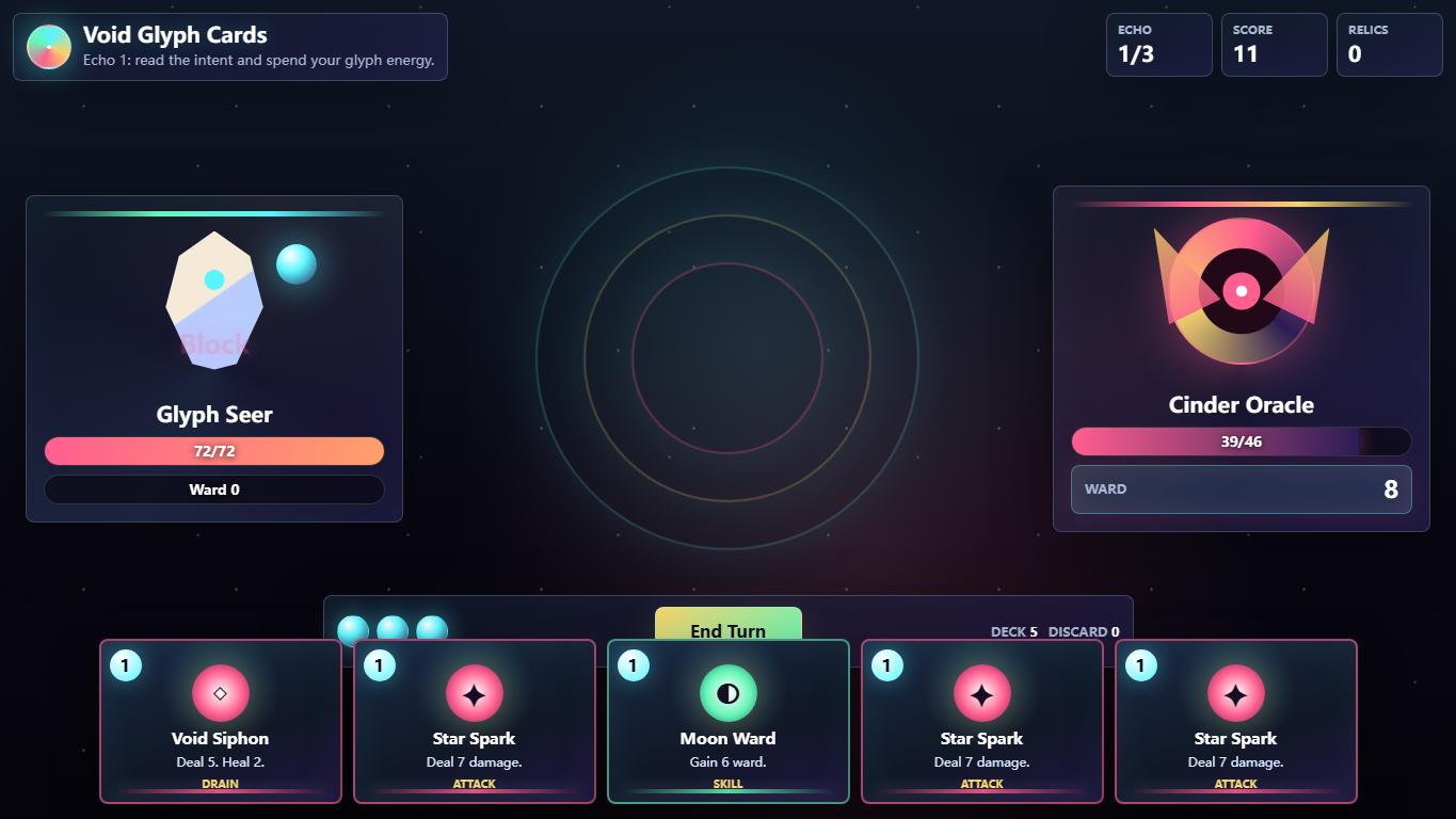 Void Glyph Cards gameplay screenshot